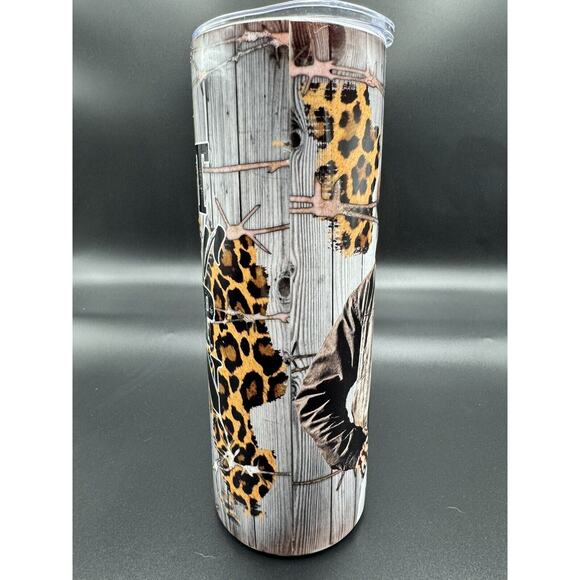 Yellowstone Tumbler with Leopard Print RIP Beth Rustic Design 20oz Insulated - Picture 4 of 6